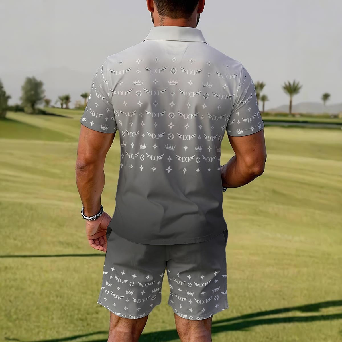 All-Over Print Men's Polo Sportswear Set