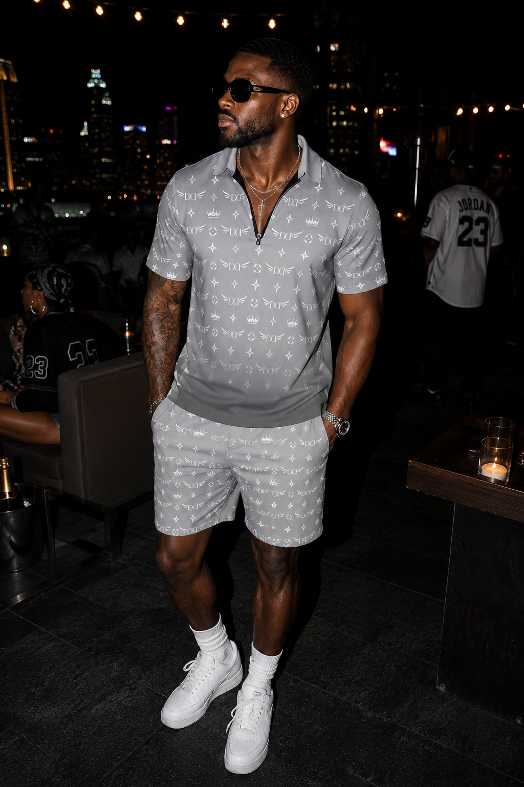 All-Over Print Men's Polo Sportswear Set