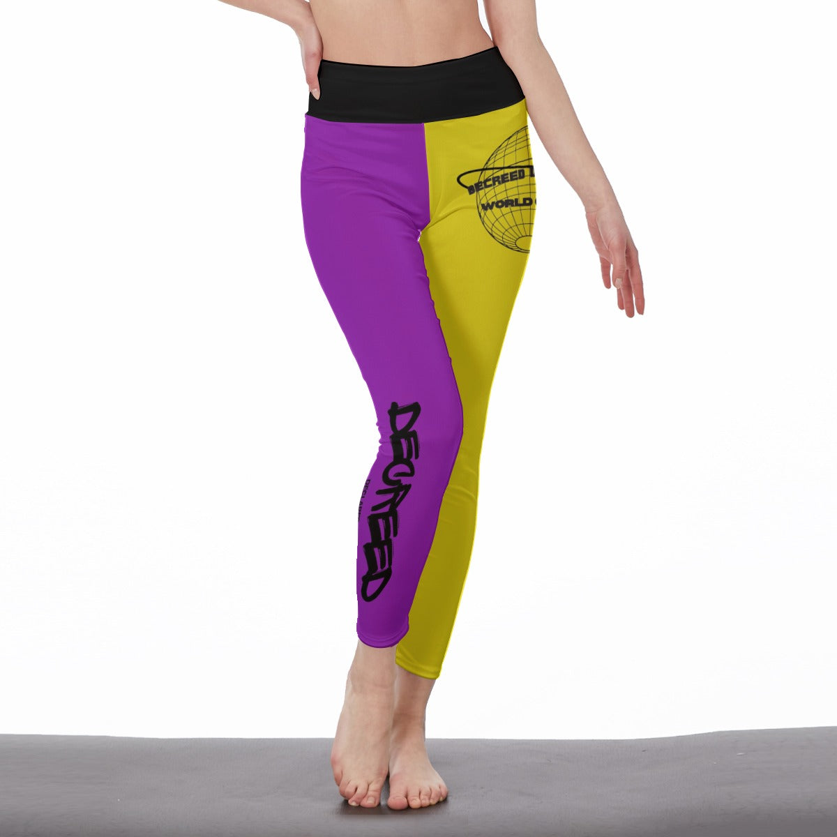 All-Over Print Women's High Waist Leggings | Side Stitch Closure