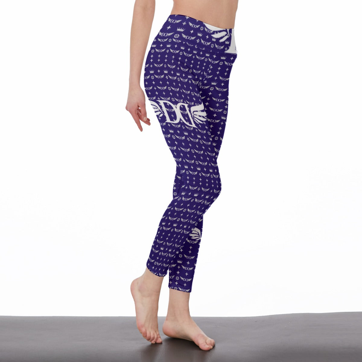 All-Over Print Women's High Waist Leggings | Side Stitch Closure