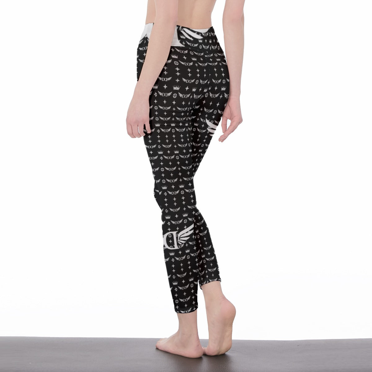 All-Over Print Women's High Waist Leggings | Side Stitch Closure