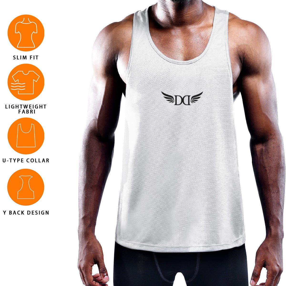 All-Over Print Men's Slim Y-Back Muscle Tank Top