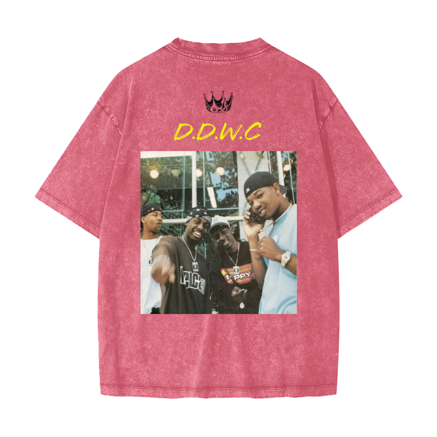 Streetwear American Vintage Waxed Dyed Washed  Heavyweight 100% Cotton T-Shirt