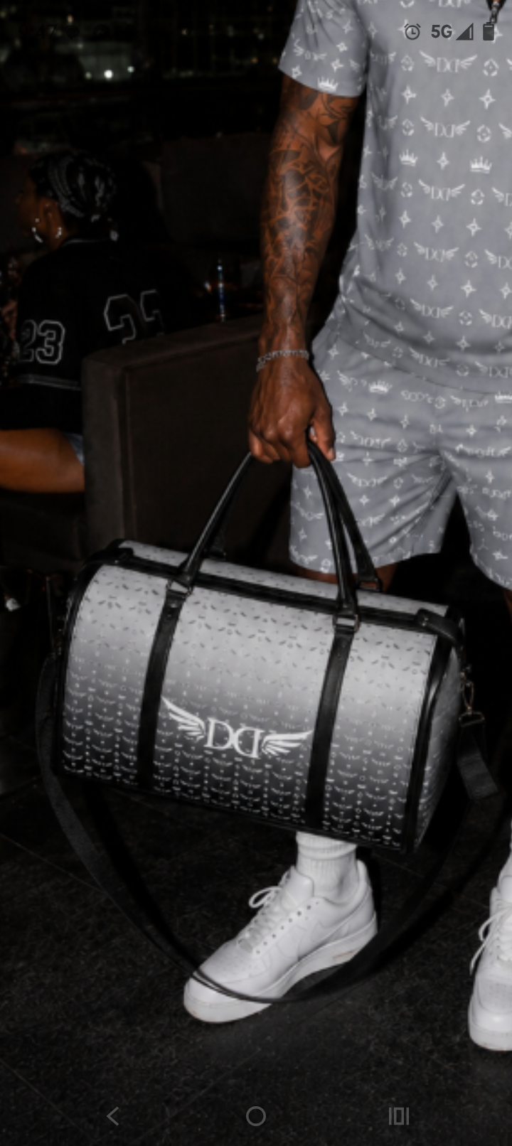 Personalized Leather Duffle Bag Foldable Travel Bag